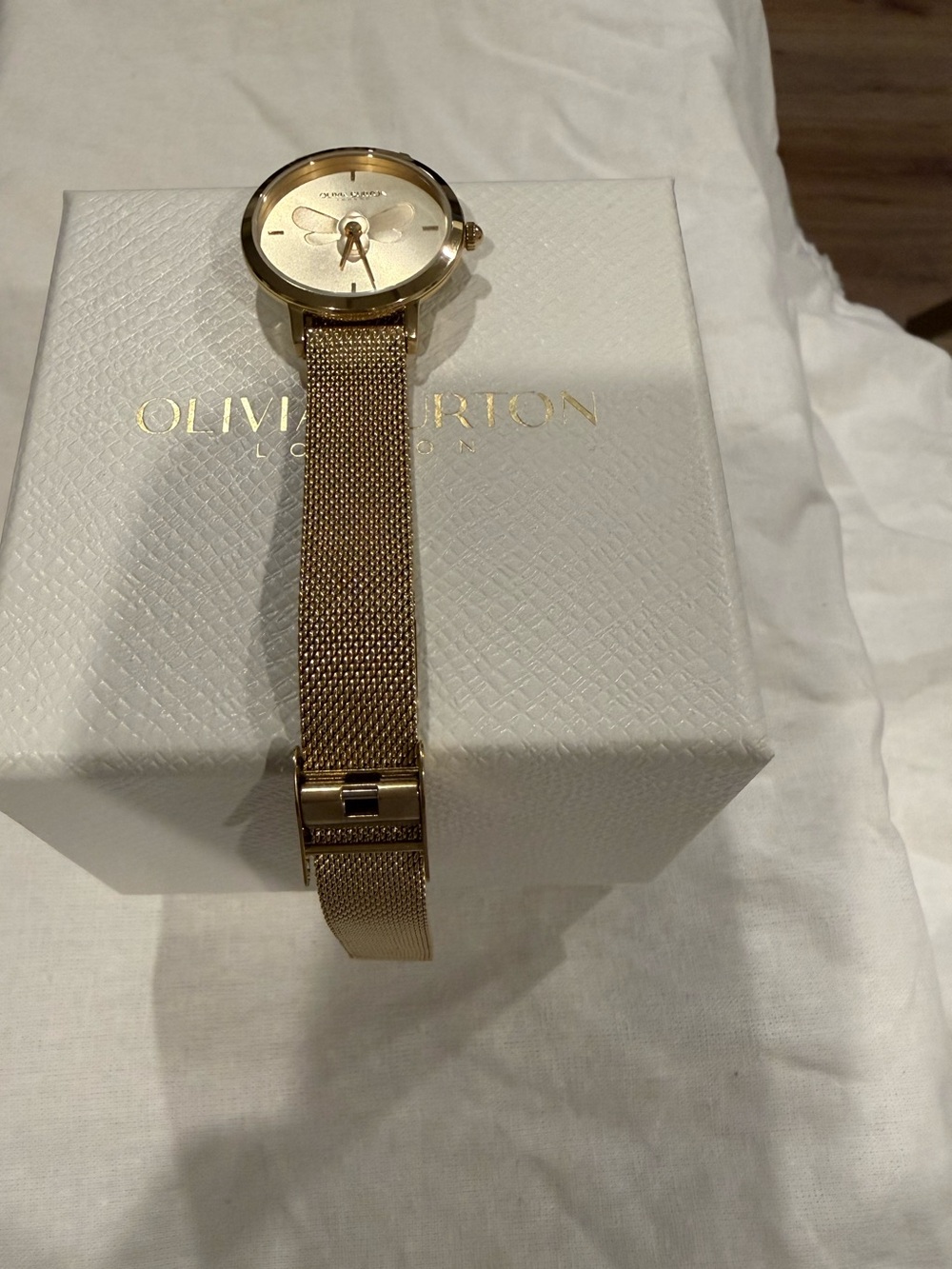 OLIVIA BURTON Rose Gold Mesh Bracelet Watch